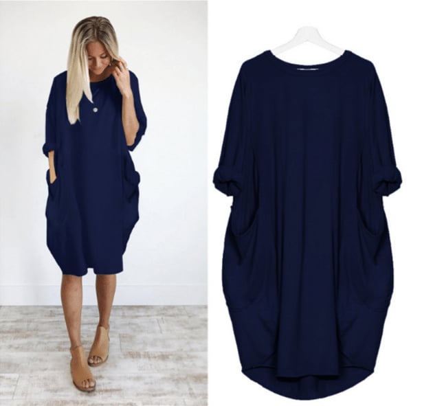 Women Summer Dress | Relaxed Fit Round Neck Midi Length Silhouette