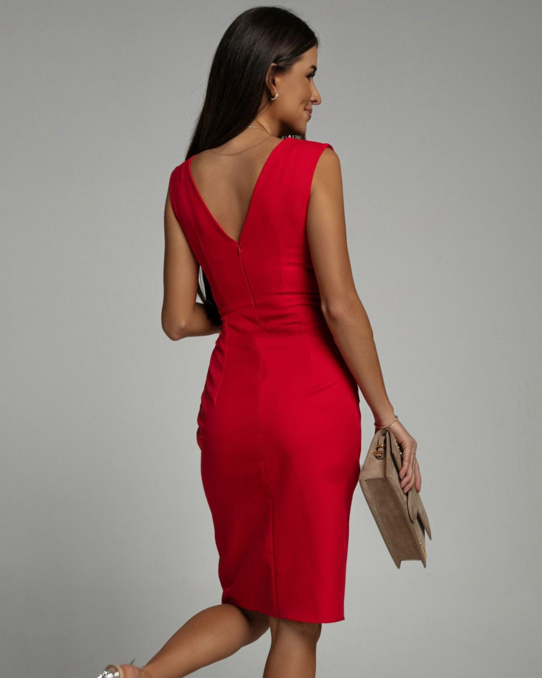 Women Ball Gown Dress | V-Neck Mini Length Silhouette Design