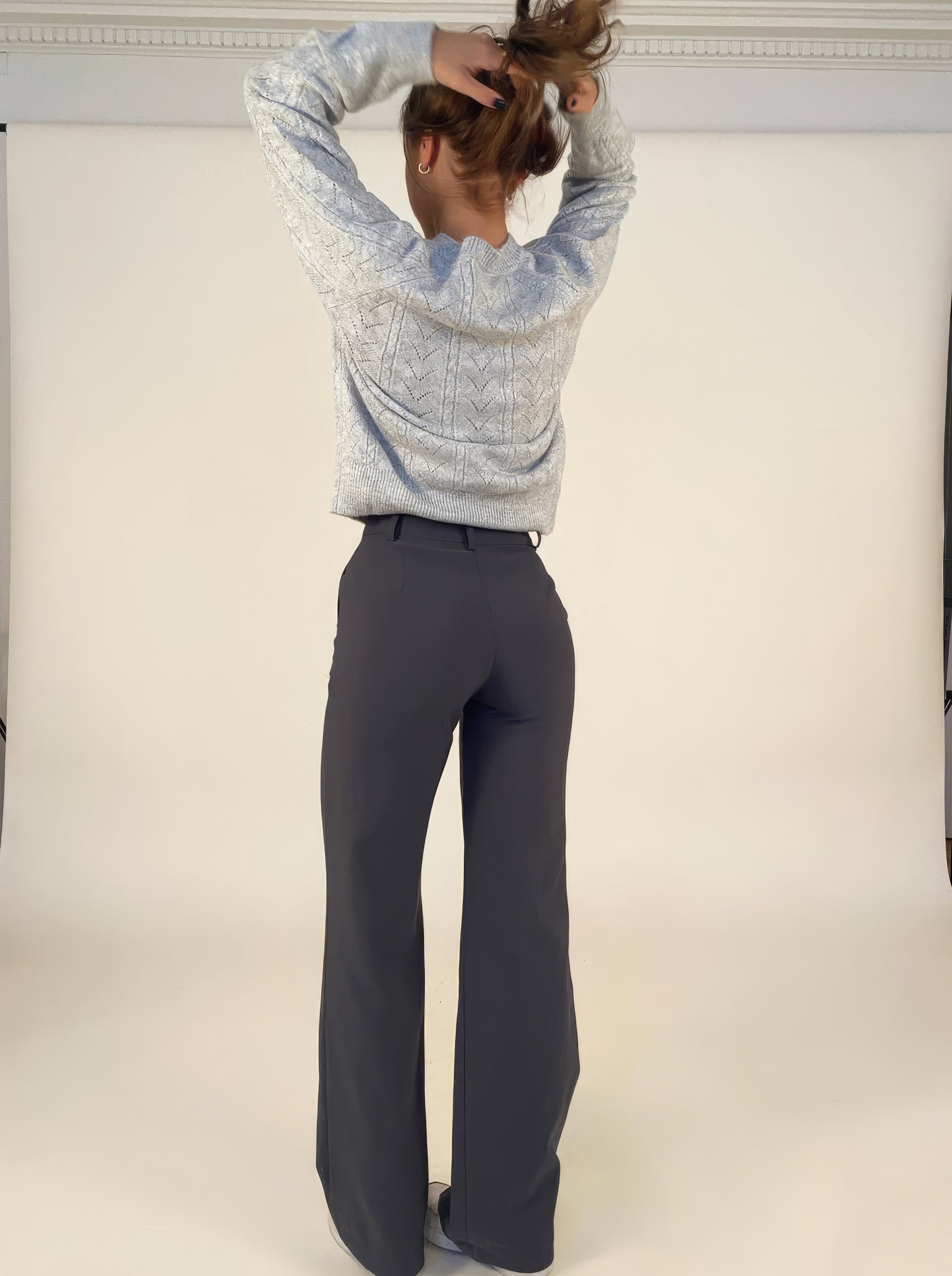 Women Trousers | High Waist Straight Wide Leg Fit Design