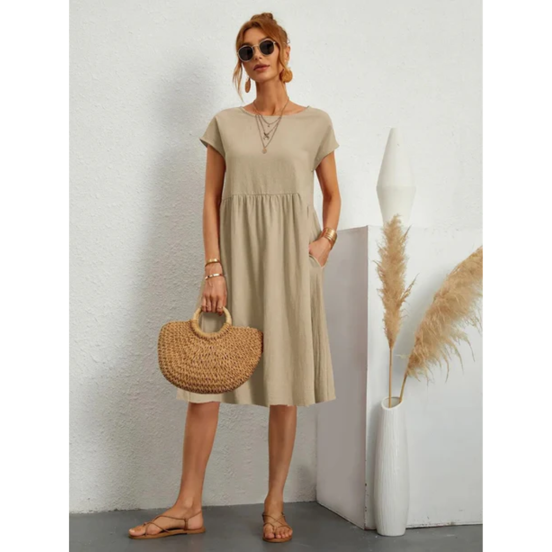 Women Dress | Short-Sleeve Midi Length Design