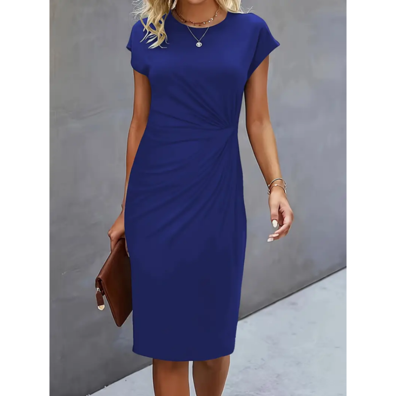 Women Dress | Short Sleeve Midi Length Cut Design