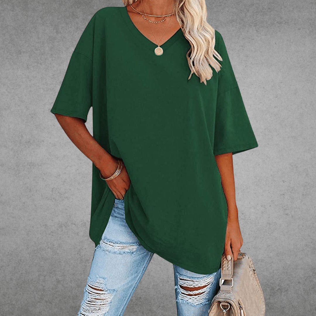 Women T-Shirt | V-Neck Short Sleeve Regular Fit