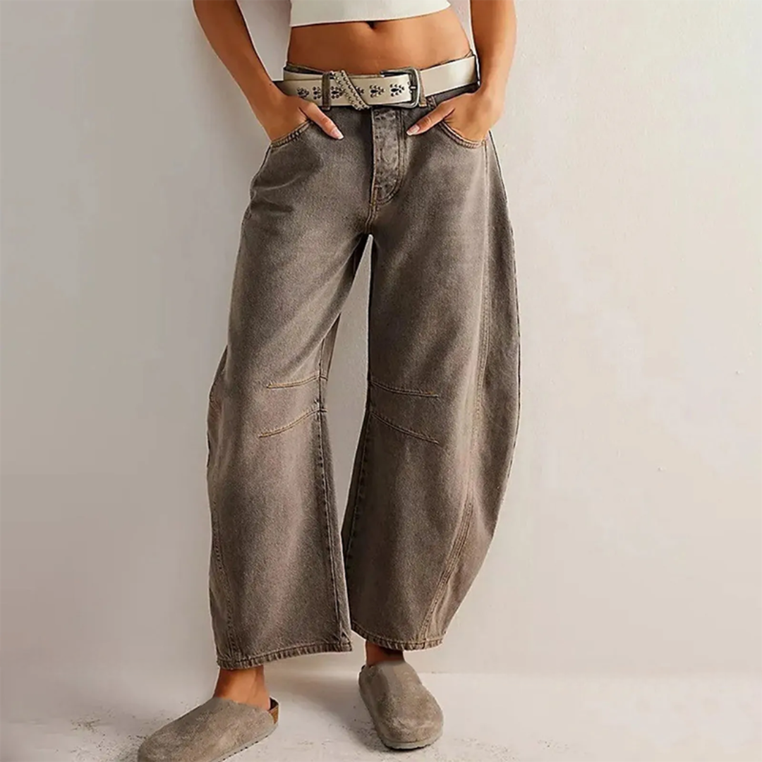 Women Jeans | Relaxed Fit High Rise Wide Leg Cut Design