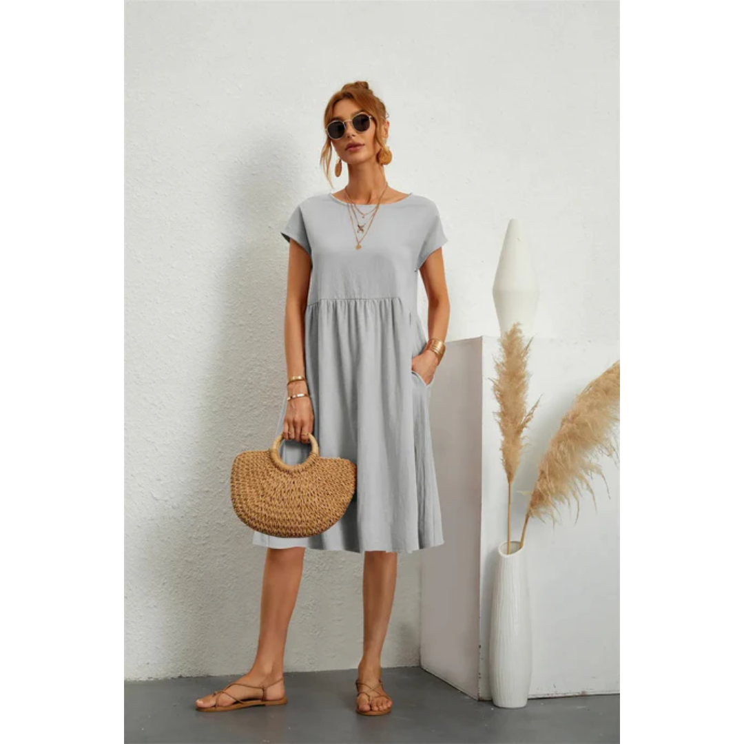 Women Dress | Short-Sleeve Midi Length Design