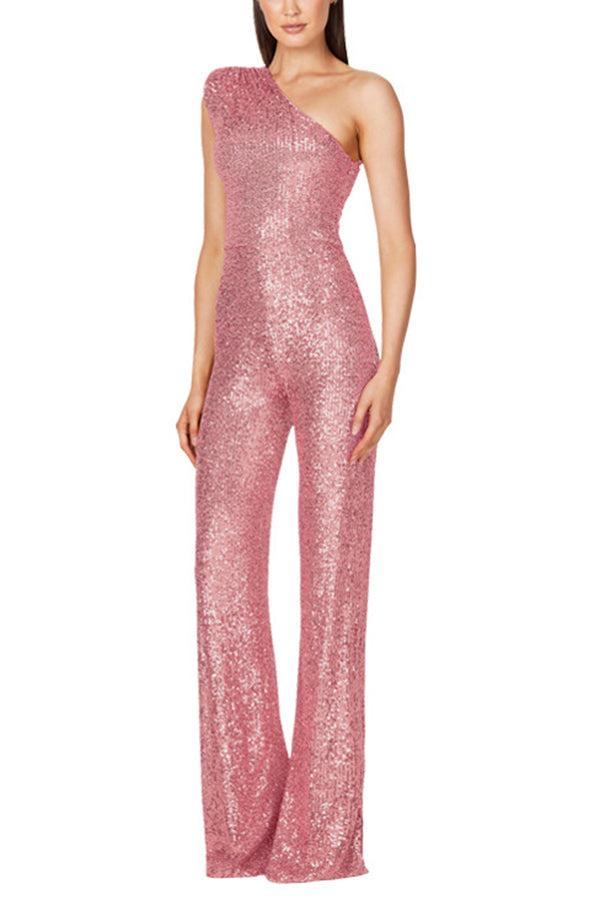 Women Jumpsuit | One Shoulder Wide Leg Cut Style