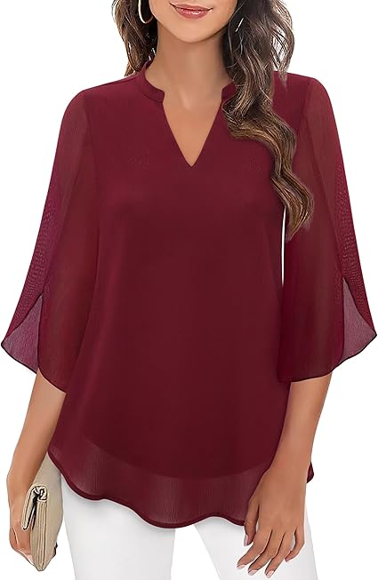 Women Blouse | Three Quarter Sleeve Relaxed Fit Design