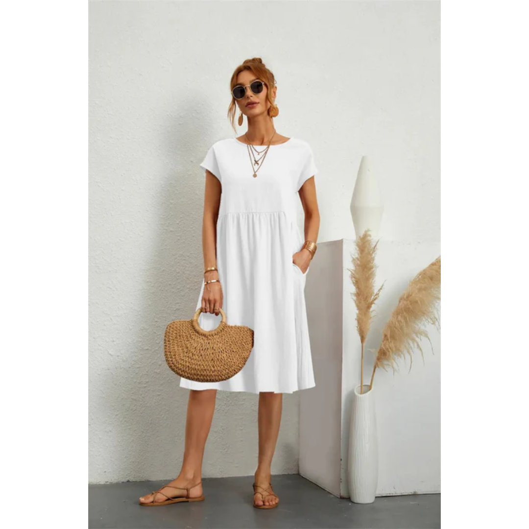Women Dress | Short-Sleeve Midi Length Design