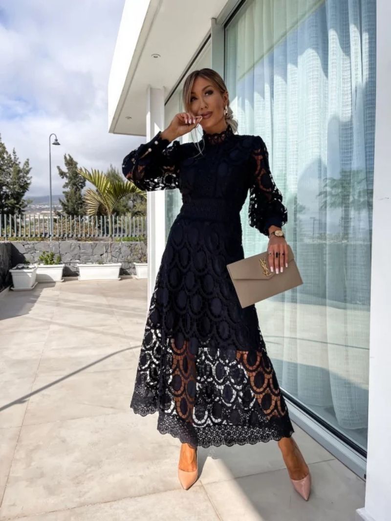 Women Midi Dress | Lace Detail Design