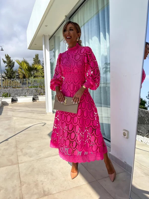 Women Midi Dress | Lace Detail Design