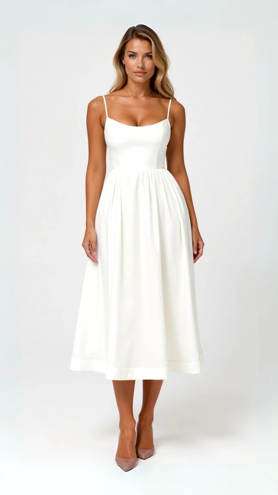 Women Midi Dress | Pleated Construction Design