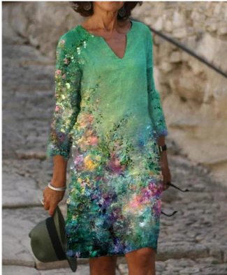 Women Dress | Mini Length Summer Wear With Graphic Print Pattern