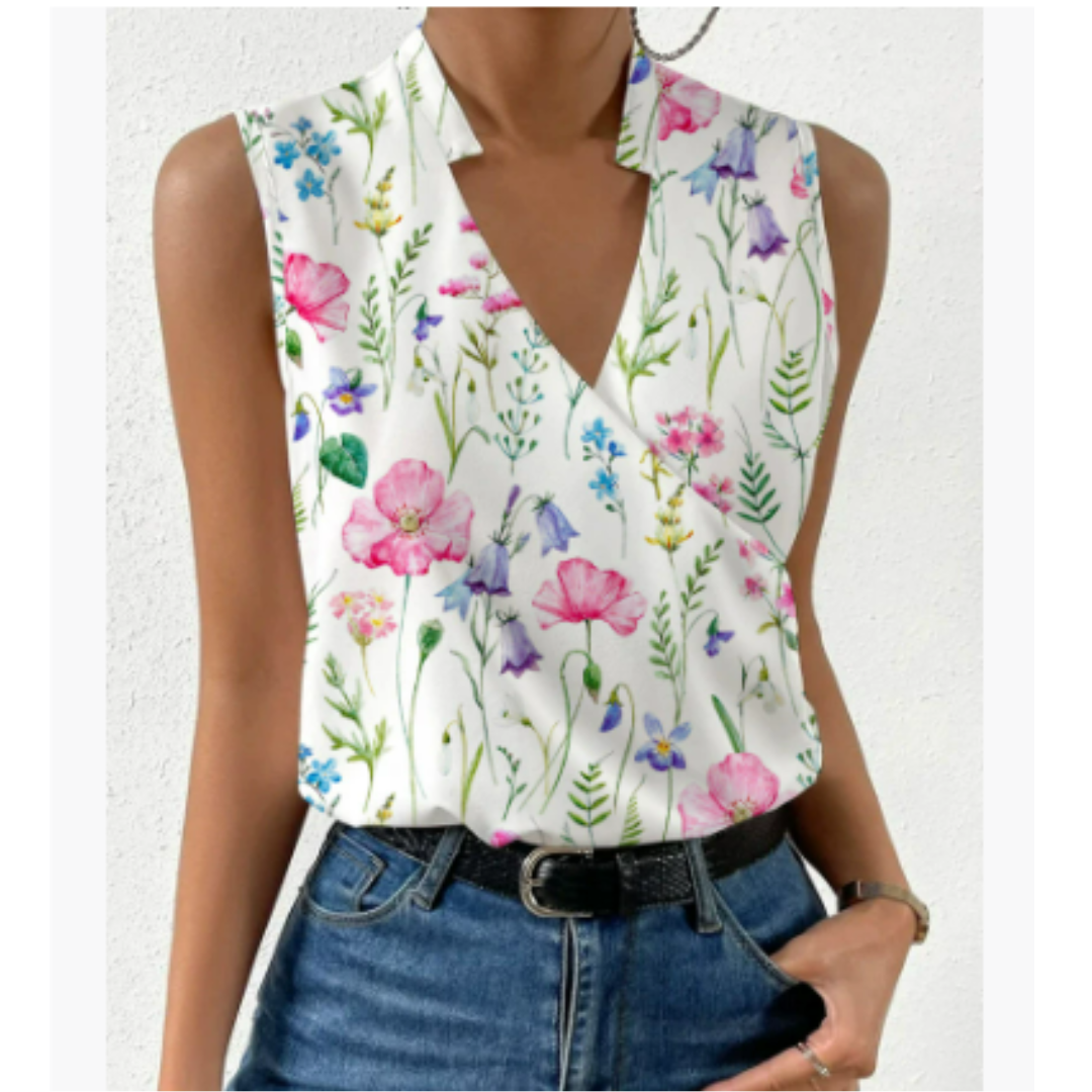 Women Summer Top | V-Neck Design