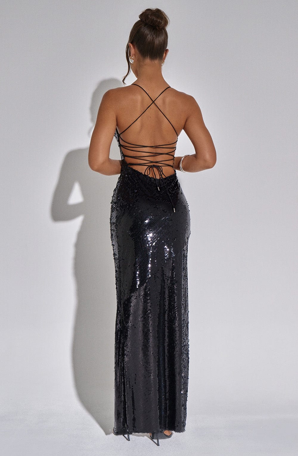 Women Dress | Maxi Length With Leg Slit And Spaghetti Straps