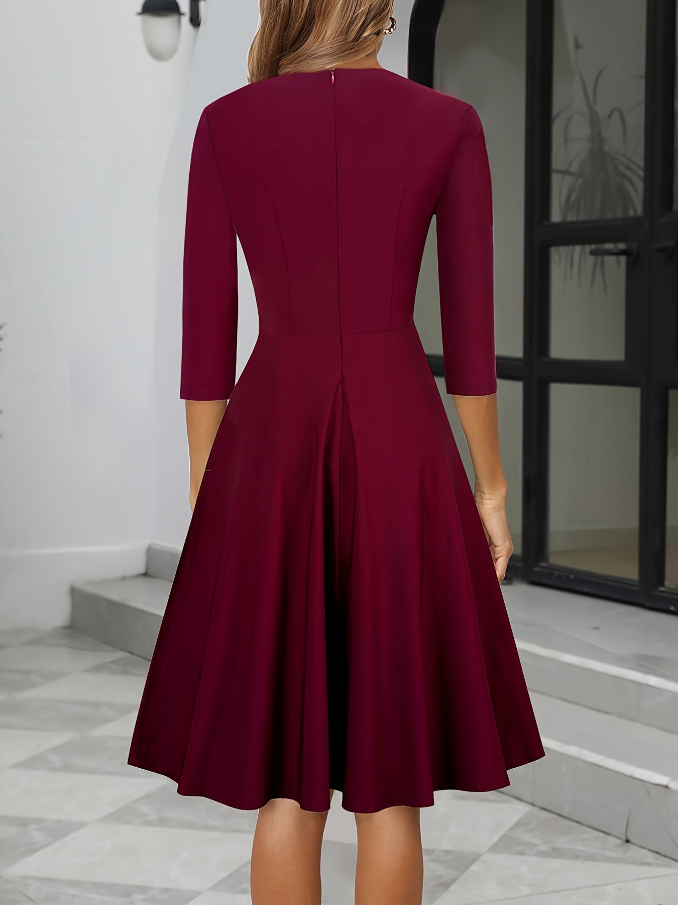 Women Evening Dress | Midi Length Relaxed Fit Design