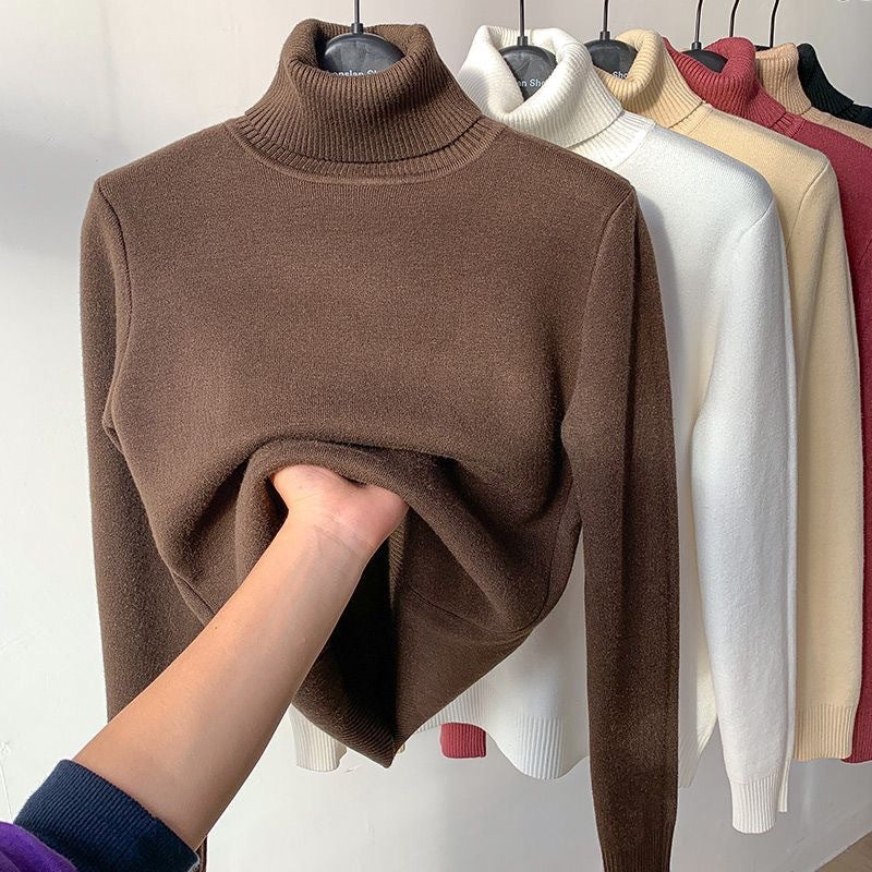 Women Turtleneck Top | Regular Fit With Warm Lining Long Sleeve