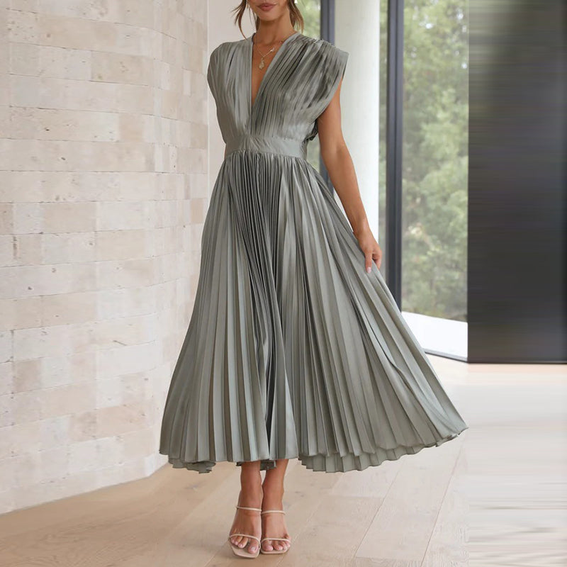 Women Dress | Sleeveless V-neck Design