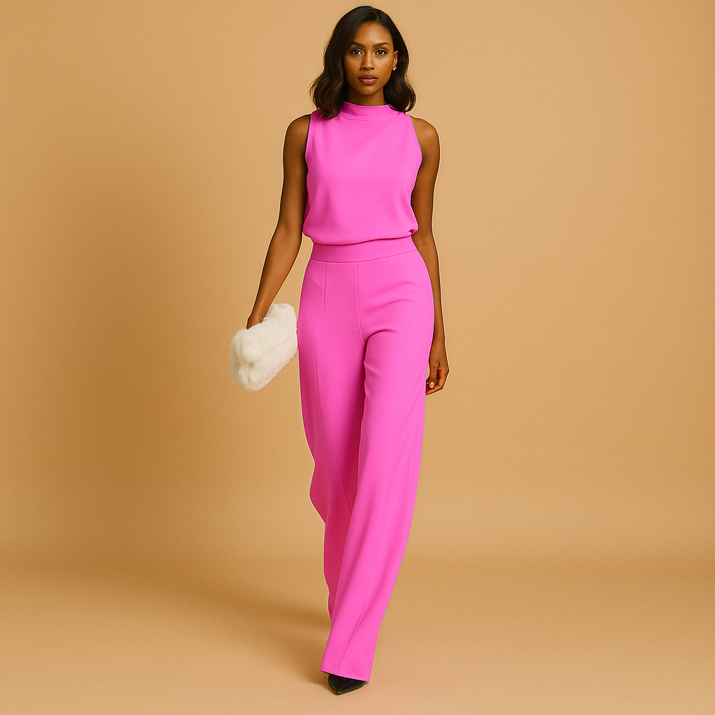 Women Jumpsuit | Sleeveless Wide-Leg High-Waist Halter Long Design