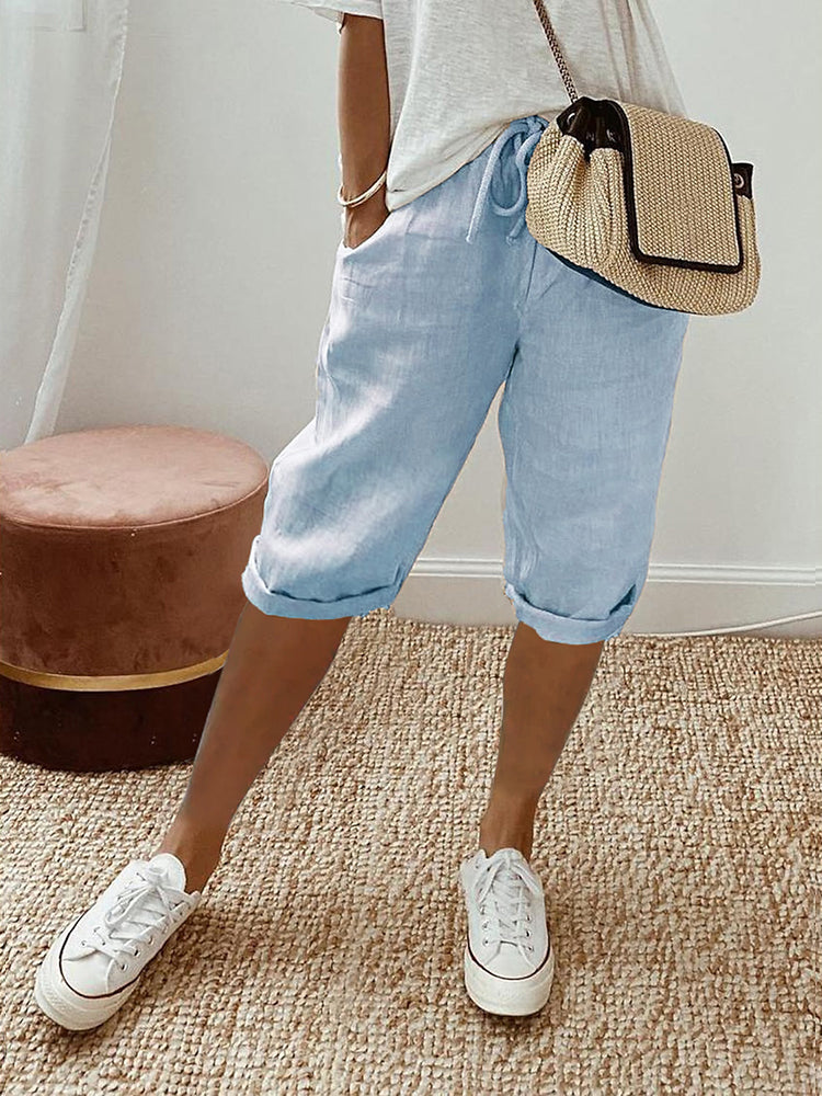 Women Drawstring Shorts | Adjustable Drawstring Relaxed Fit Design