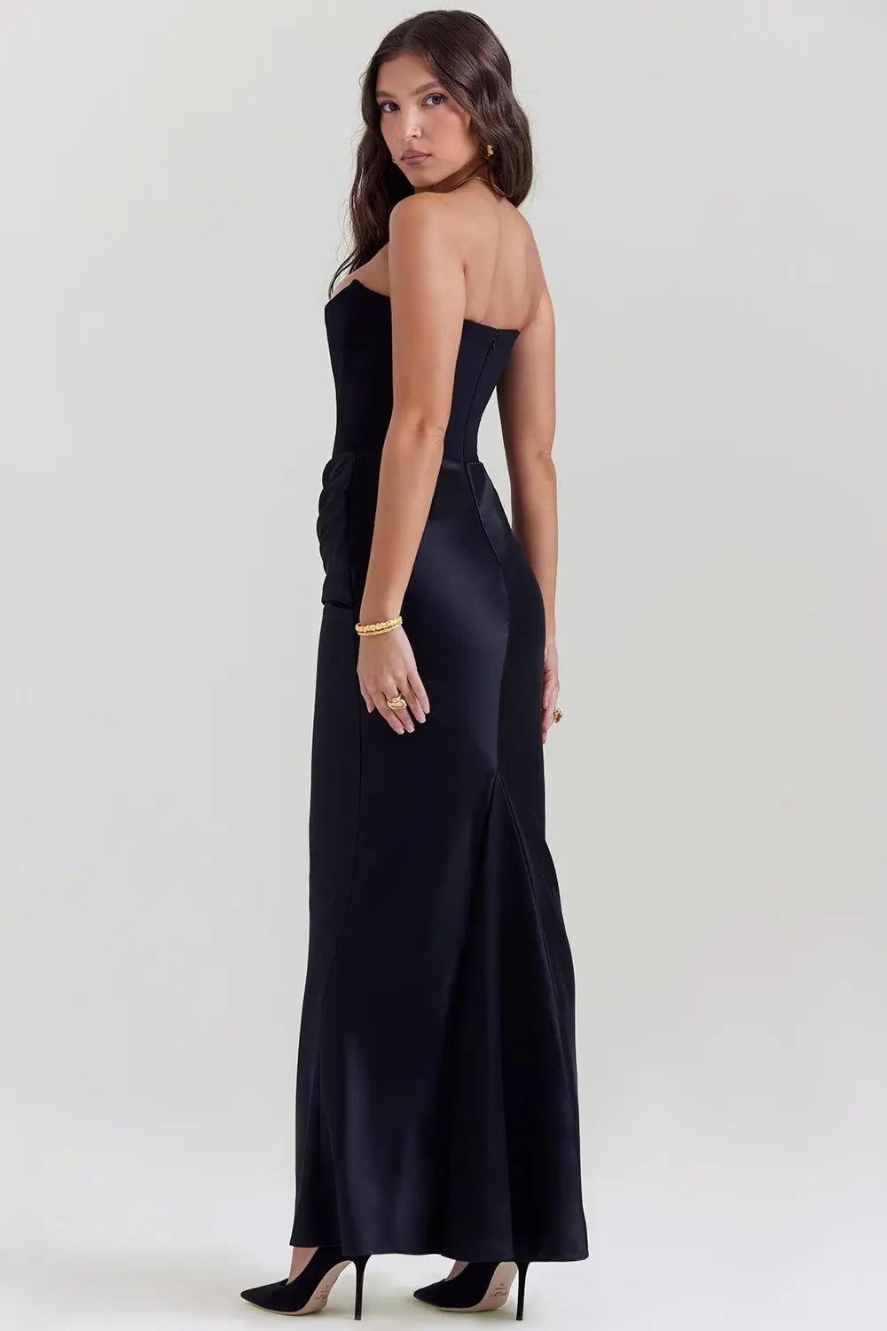 Women Maxi Dress | Strapless Corset Bodice And Maxi Length Design
