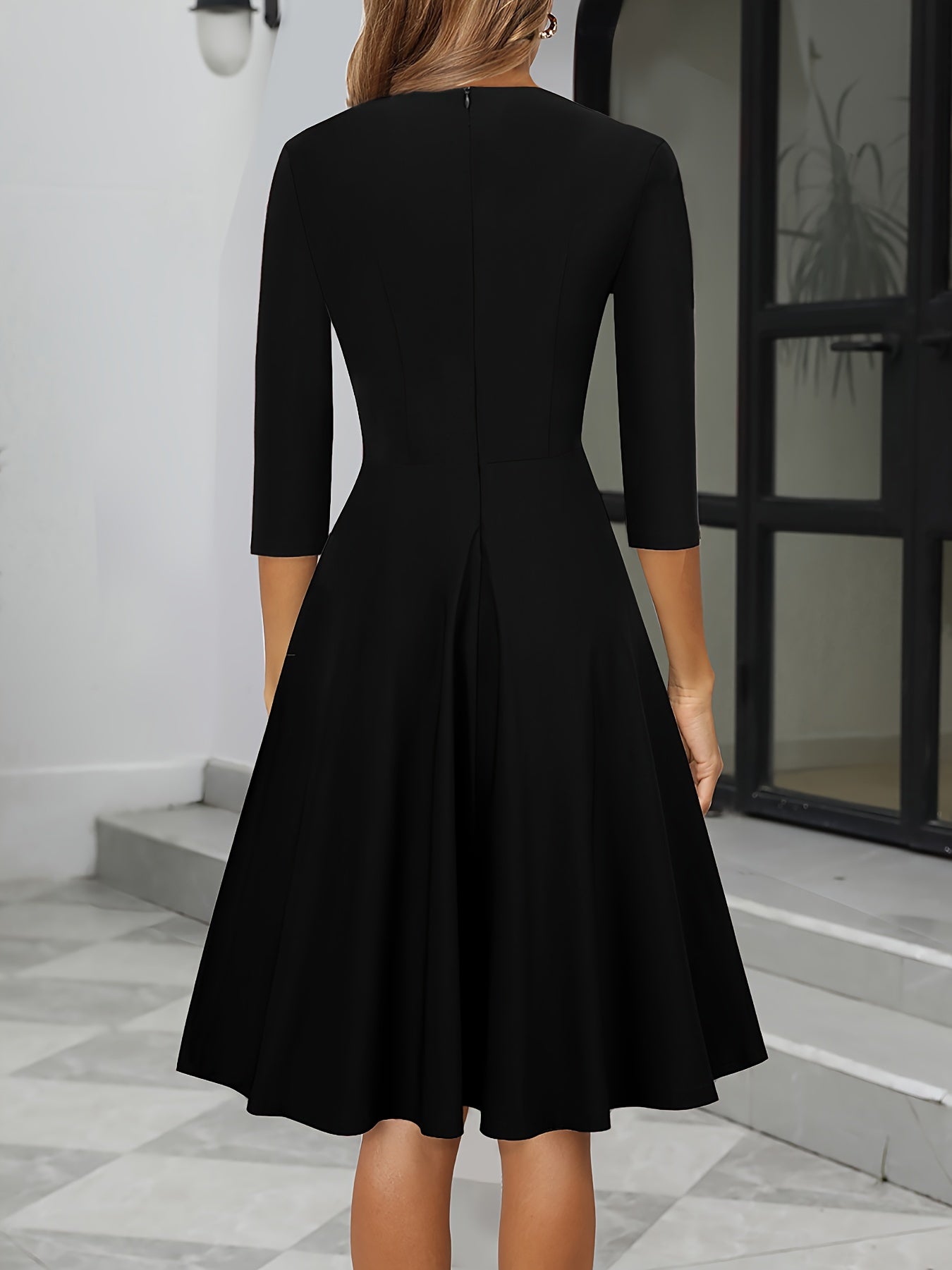 Women Evening Dress | Midi Length Relaxed Fit Design