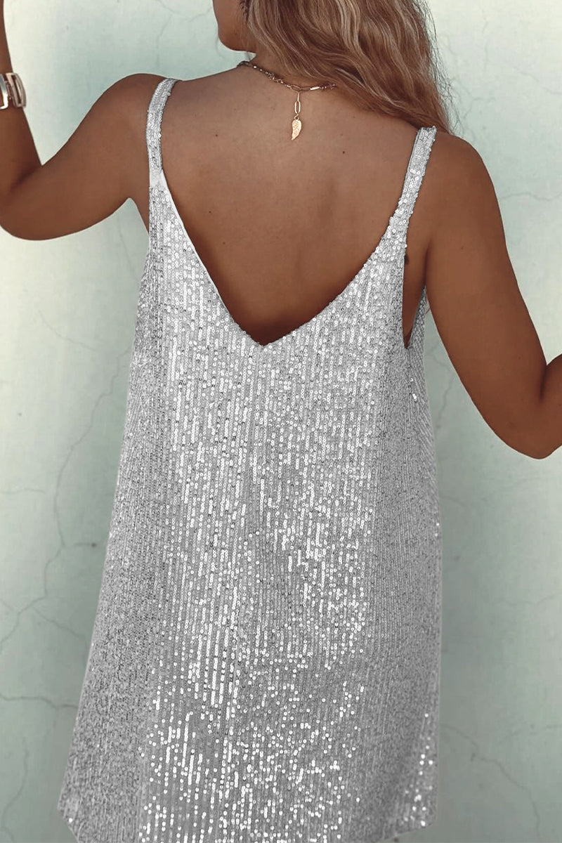 Women Mini Dress | Adjustable Spaghetti Strap Construction Design