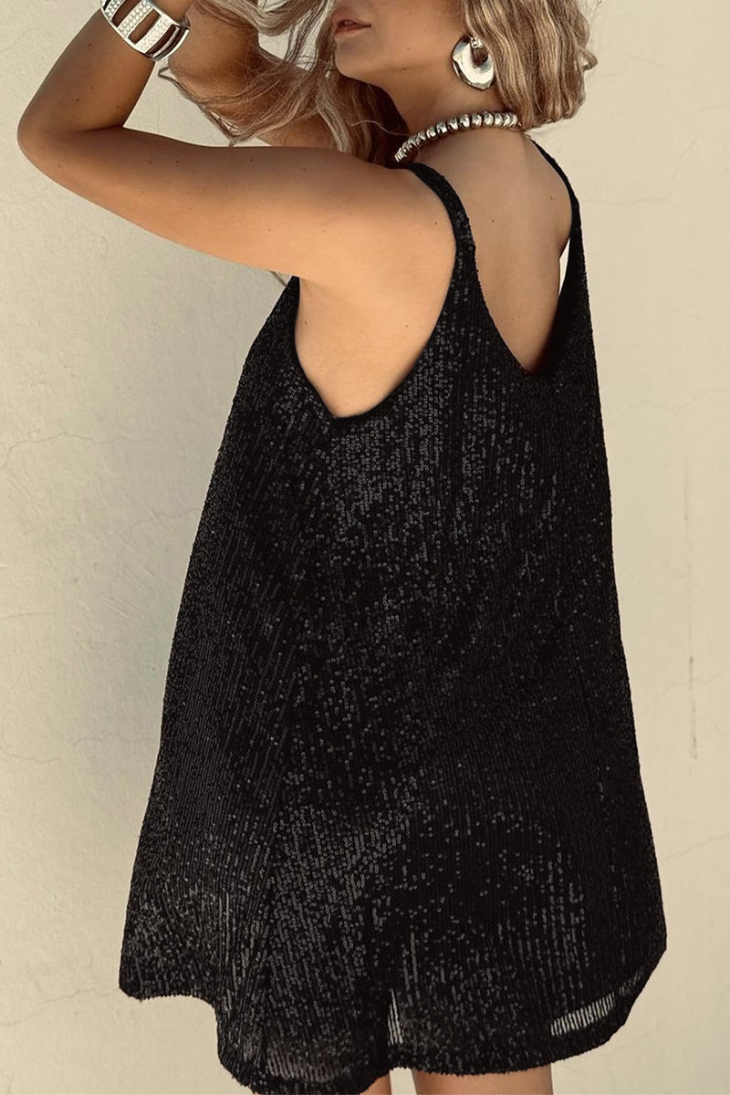 Women Mini Dress | Adjustable Spaghetti Strap Construction Design