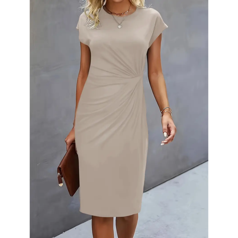 Women Dress | Short Sleeve Midi Length Cut Design
