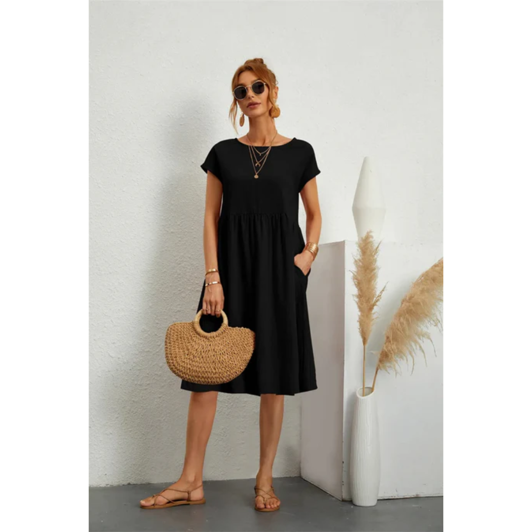 Women Dress | Short-Sleeve Midi Length Design