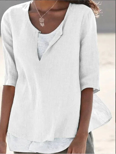 Women Blouse | Relaxed Fit Layered Silhouette Design