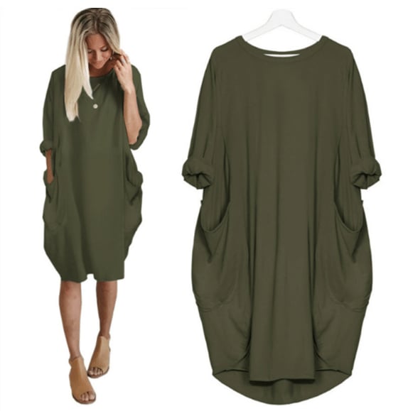 Women Summer Dress | Relaxed Fit Round Neck Midi Length Silhouette