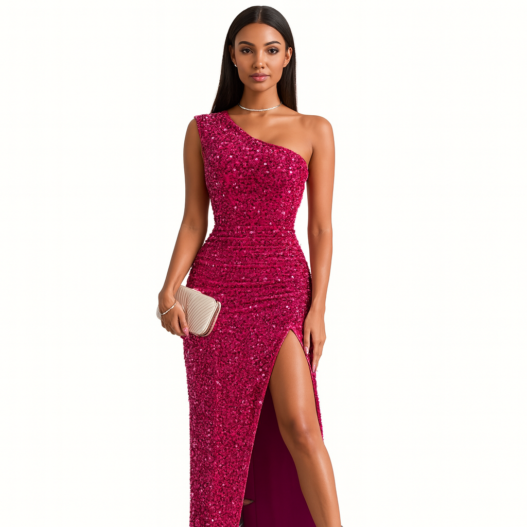 Women Dress | Bodycon Fit Asymmetric Neckline