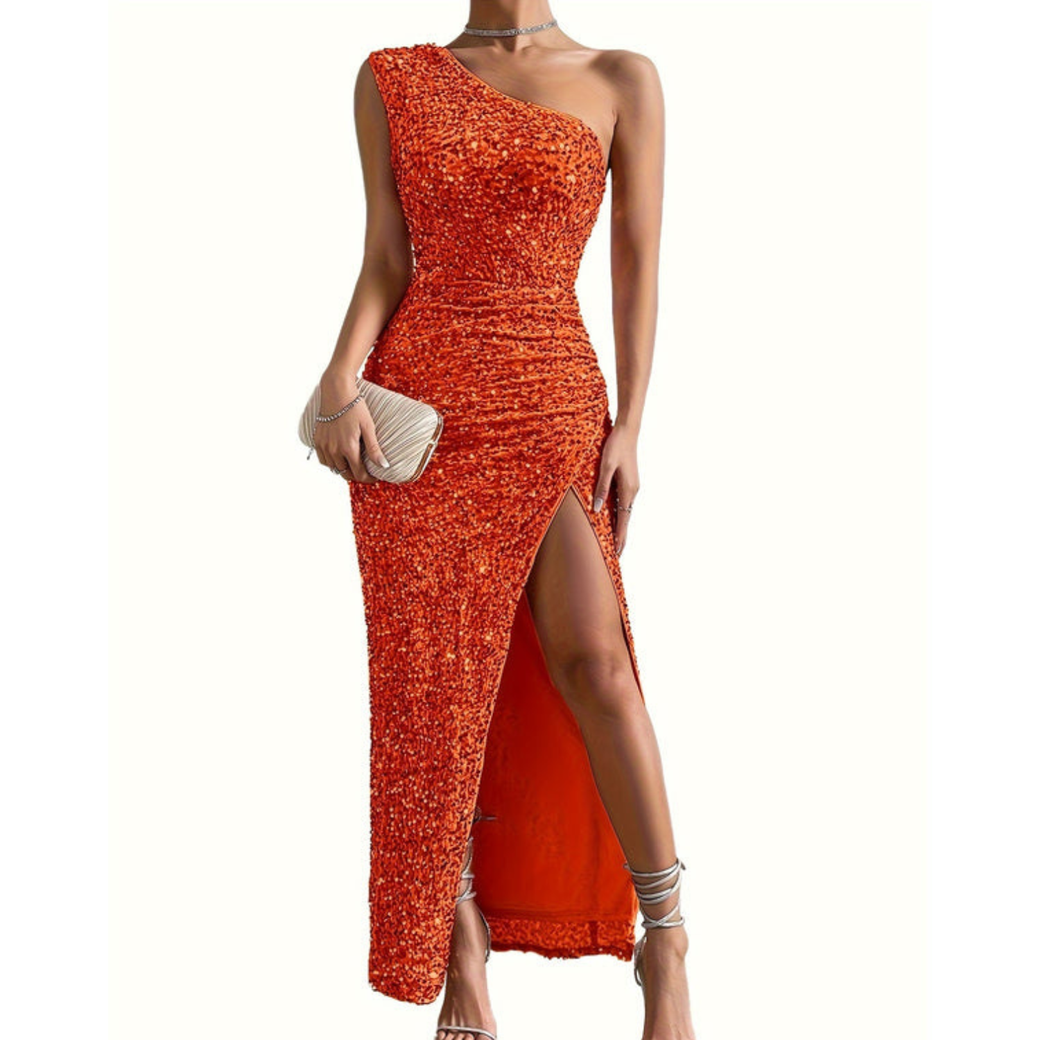 Women Dress | Bodycon Fit Asymmetric Neckline
