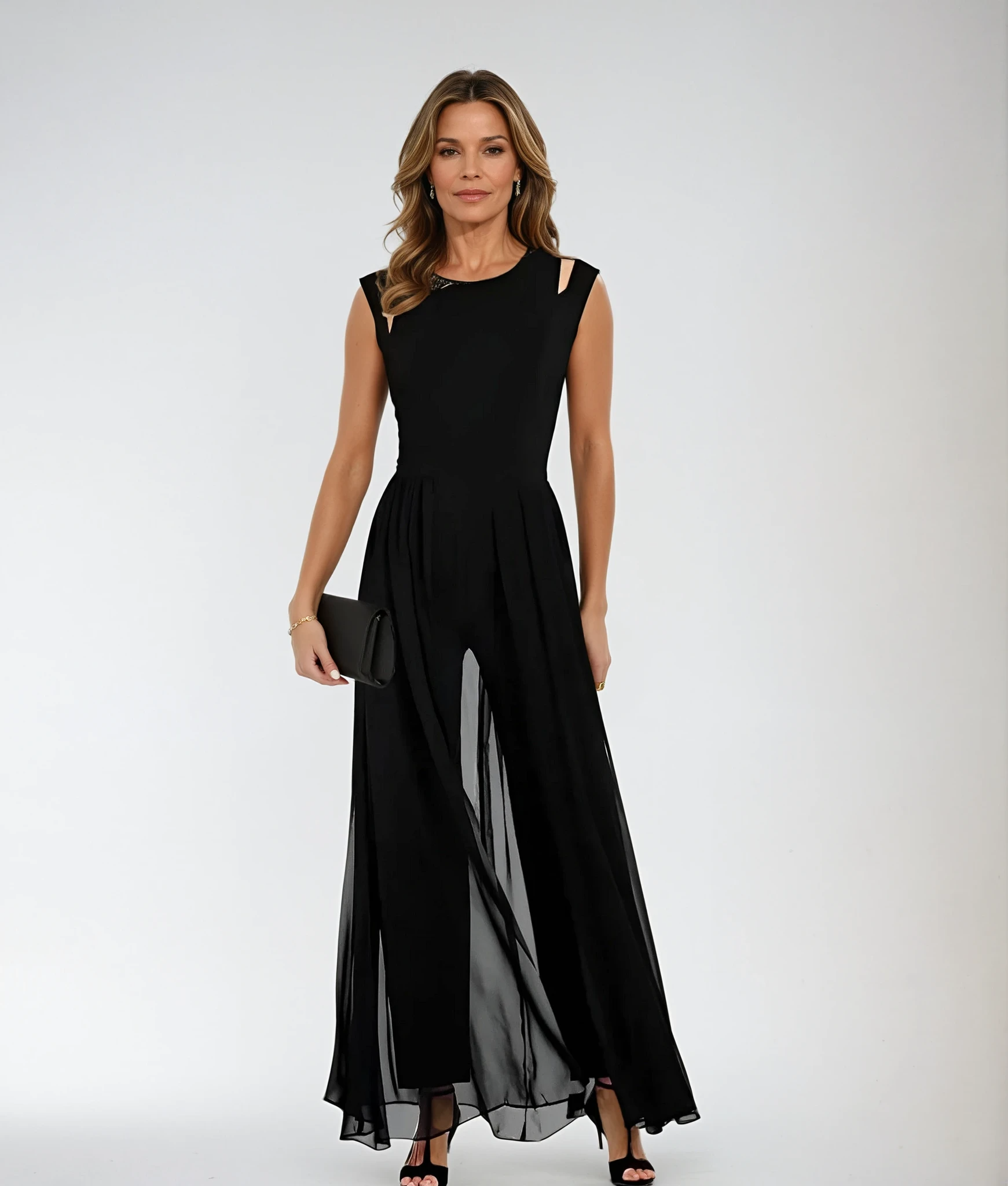 Women Sleeveless Dress | V-Neck Fit