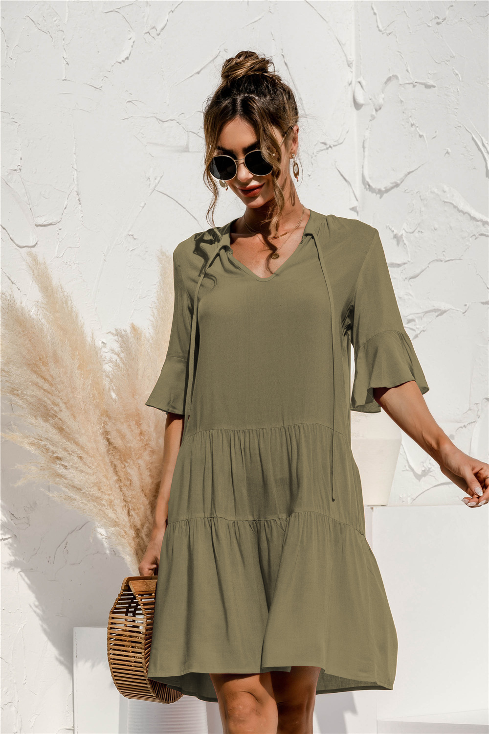 Women Dress | Low-Waisted Mini Length Silhouette Structure