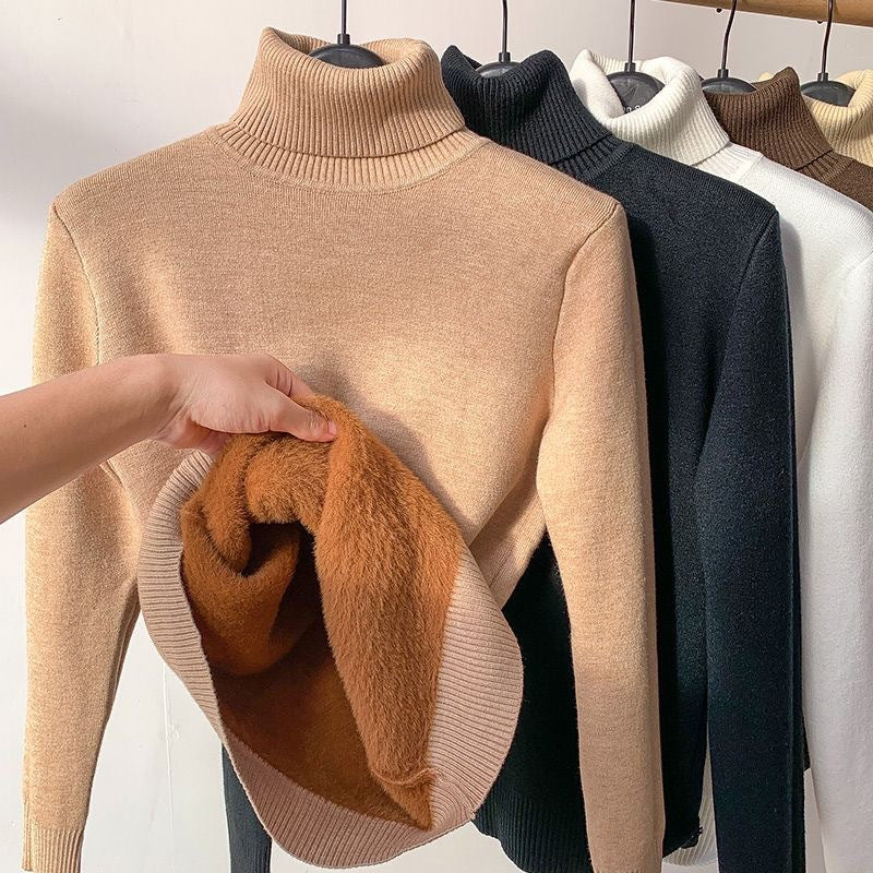 Women Turtleneck Top | Regular Fit With Warm Lining Long Sleeve