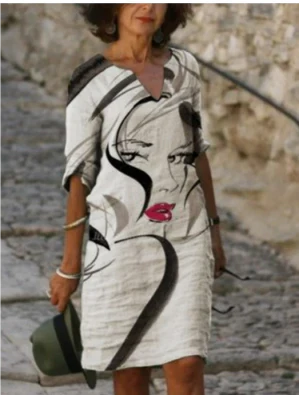 Women Dress | Mini Length Summer Wear With Graphic Print Pattern