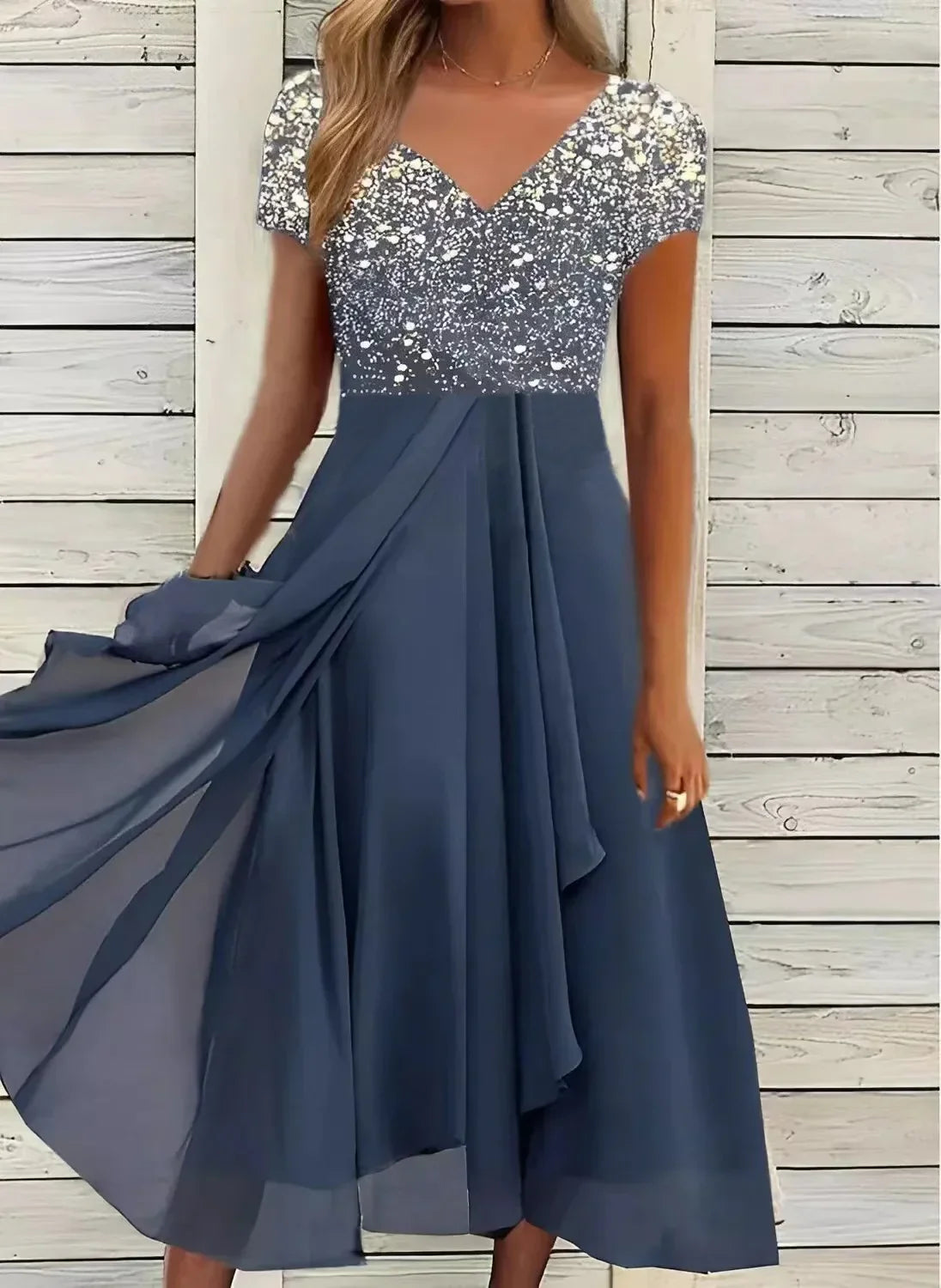 Women Maxi Dress | Floor Length Sequin Design