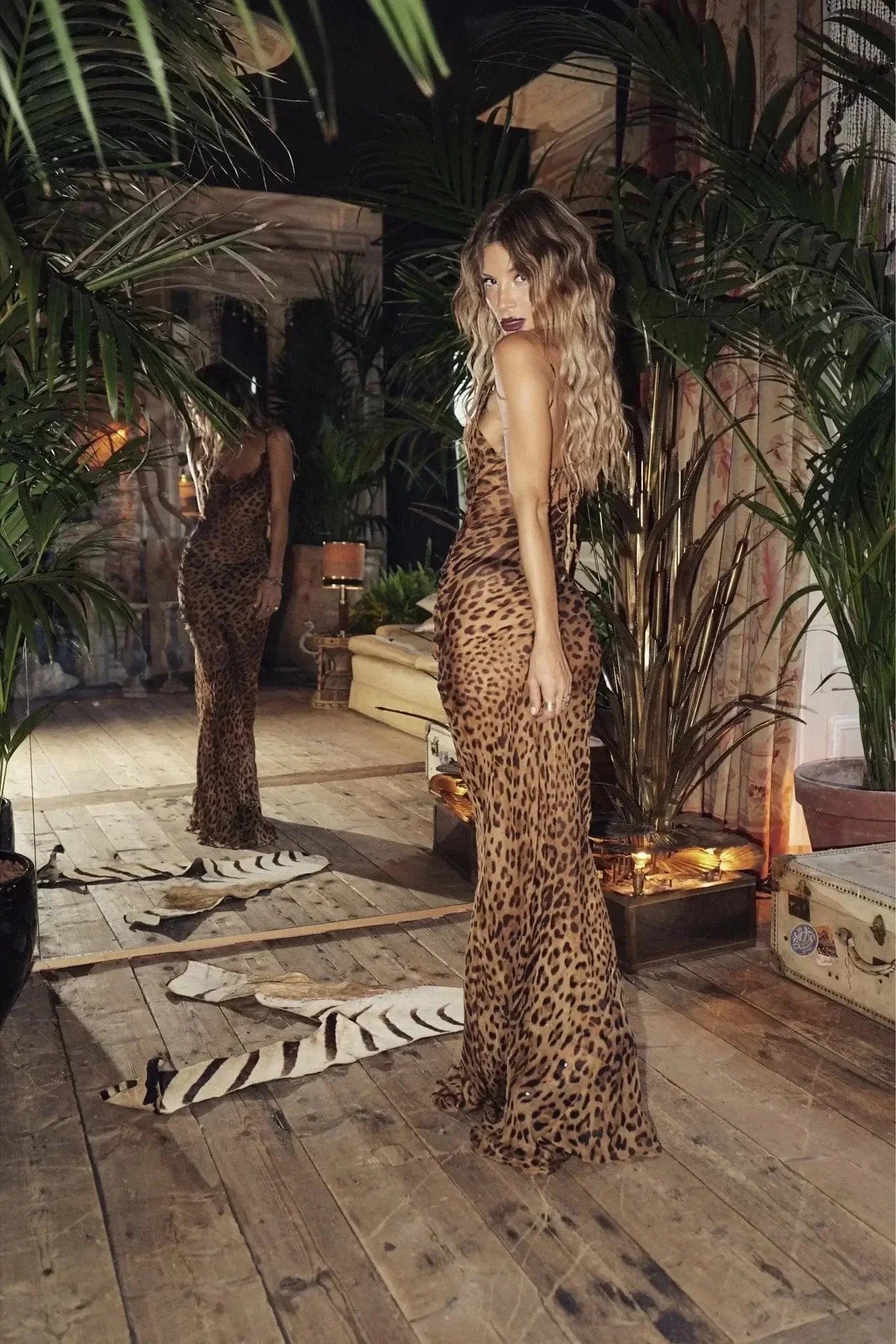 Women Sheer Maxi Dress | Regular Fit Cut Slip Design