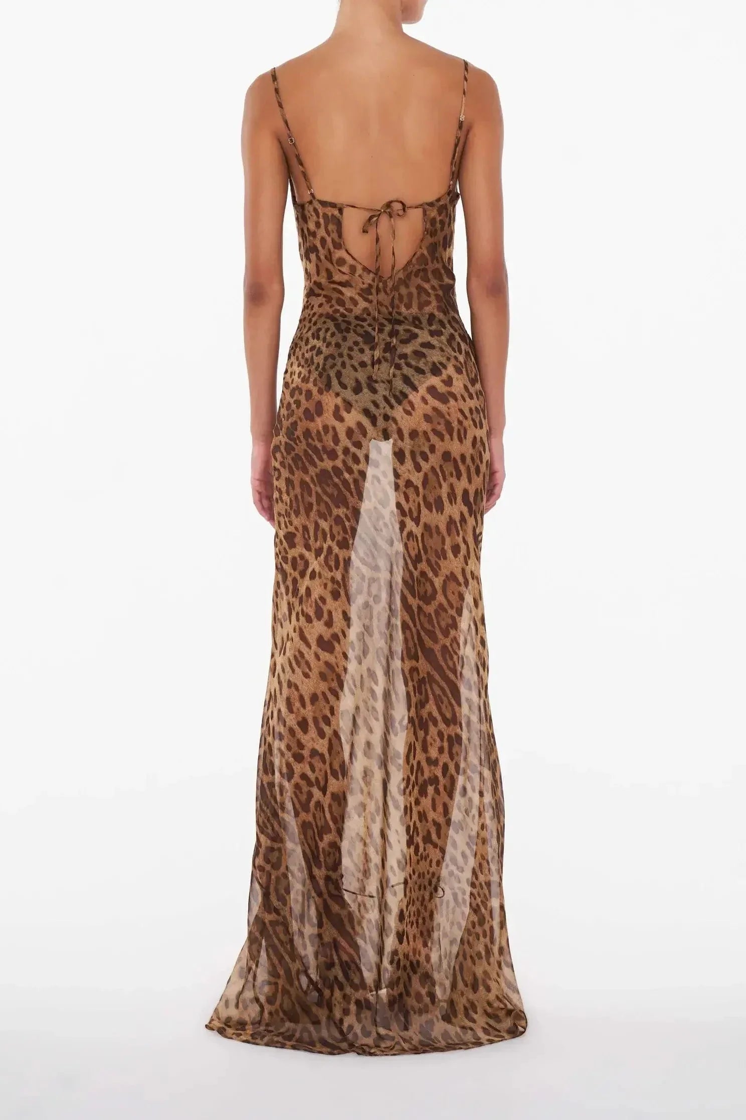 Women Sheer Maxi Dress | Regular Fit Cut Slip Design