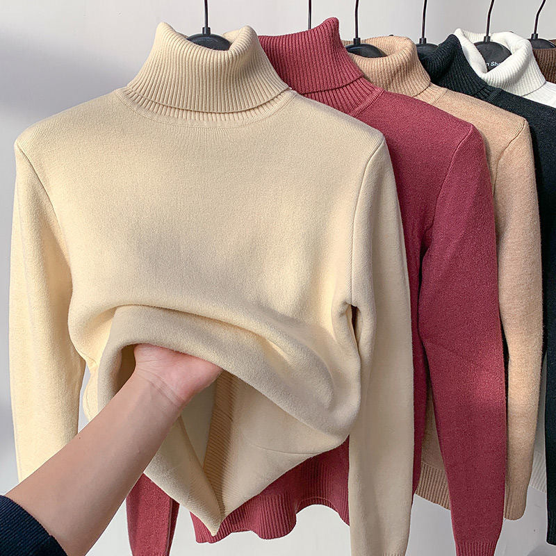 Women Turtleneck Top | Regular Fit With Warm Lining Long Sleeve