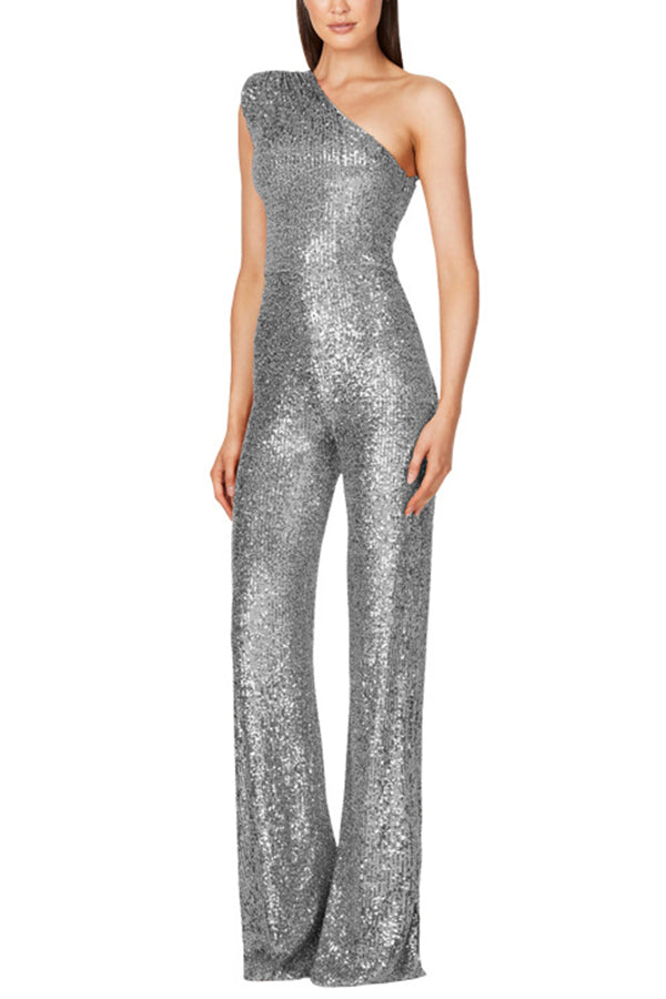 Women Jumpsuit | One Shoulder Wide Leg Cut Style