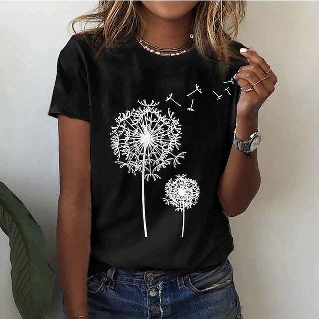 Women T-Shirt | Round Neck Short Sleeve Top Design