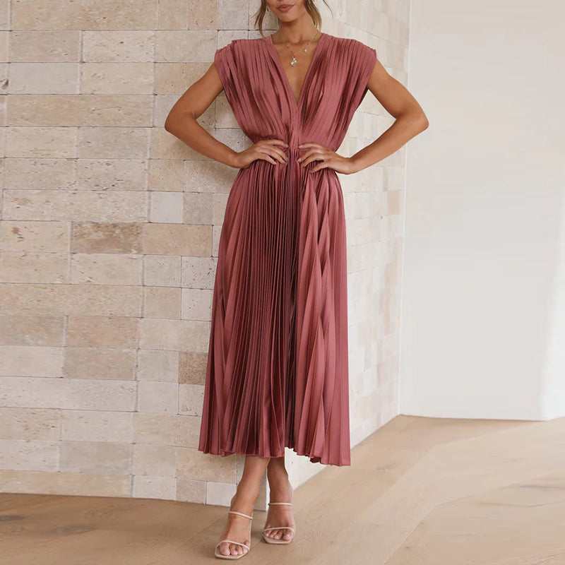 Women Dress | Sleeveless V-neck Design