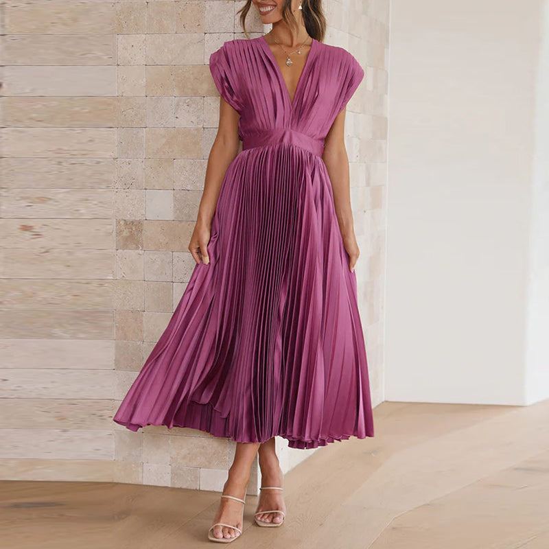 Women V-Neck Dress | Sleeveless Fit
