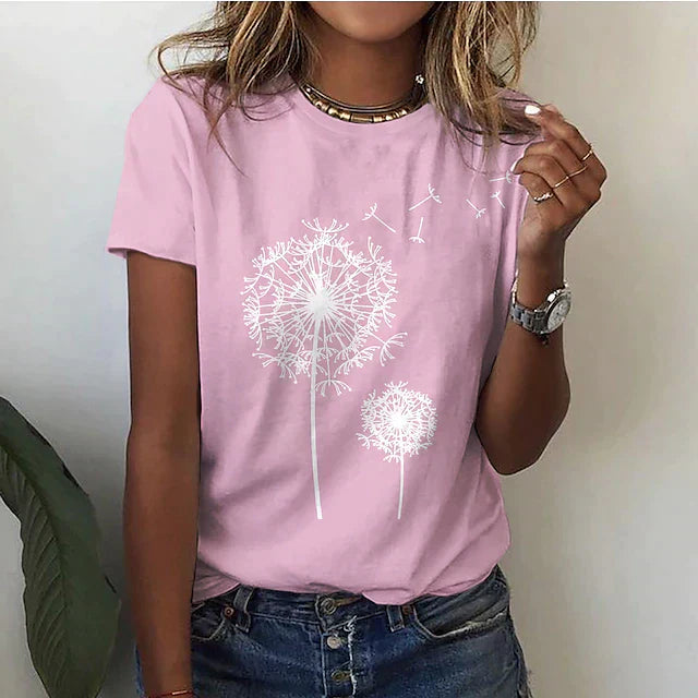 Women T-Shirt | Round Neck Short Sleeve Top Design