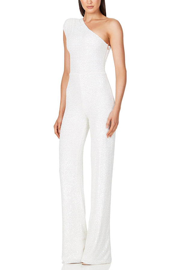 Women Jumpsuit | One Shoulder Wide Leg Cut Style