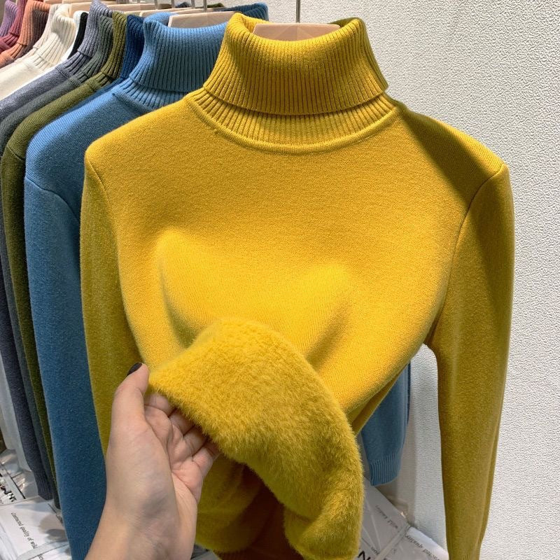 Women Turtleneck Top | Regular Fit With Warm Lining Long Sleeve