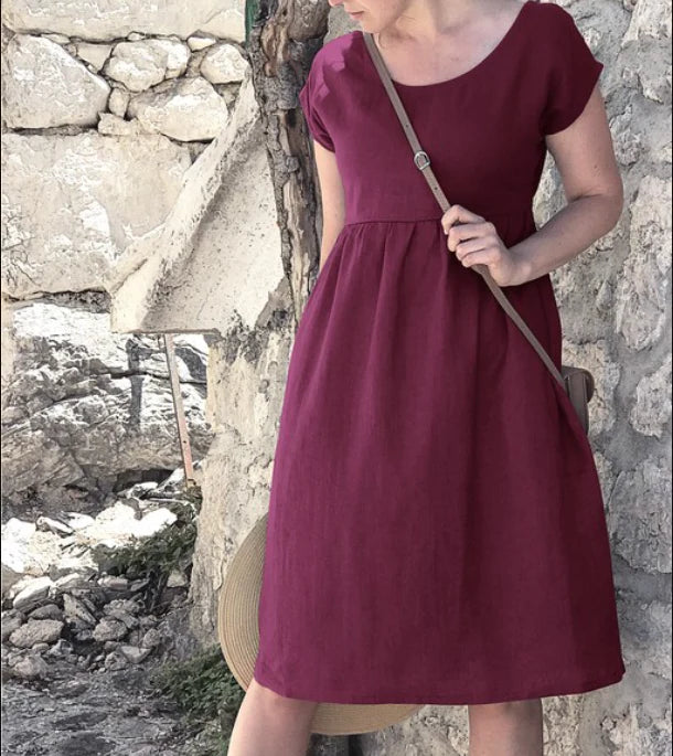 Women Dress | Short-Sleeve Midi Length Design