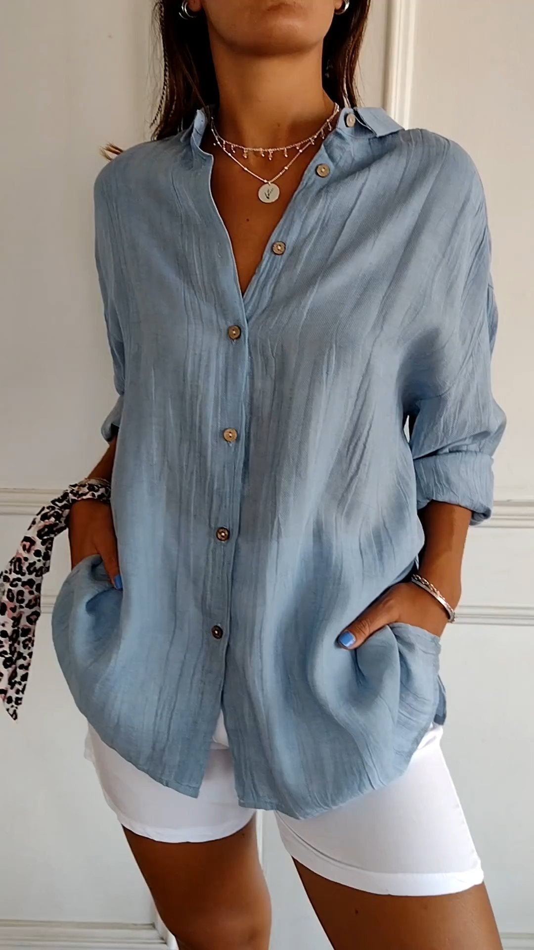 Women Button-Down Shirt | Regular Fit Front Button Closure Design