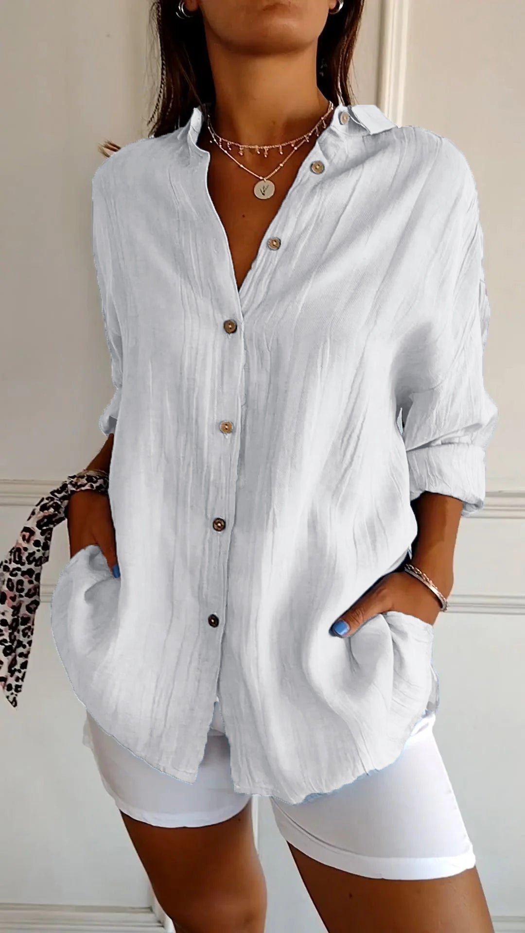 Women Button-Down Shirt | Regular Fit Front Button Closure Design